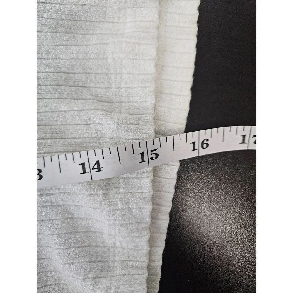 Free People‎ Ivory Ribbed Crop Top Short Sleeve Collared SP Boho Cottagecore